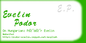 evelin podor business card